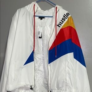 White ‘Hustle’ Windbreaker